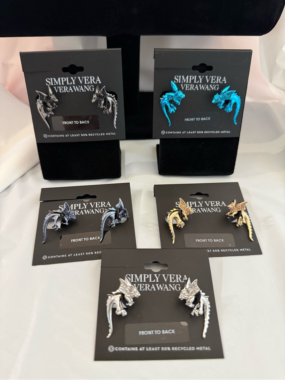 SIMPLY VERA VERA WANG Dragon Earrings Multiple Colors.